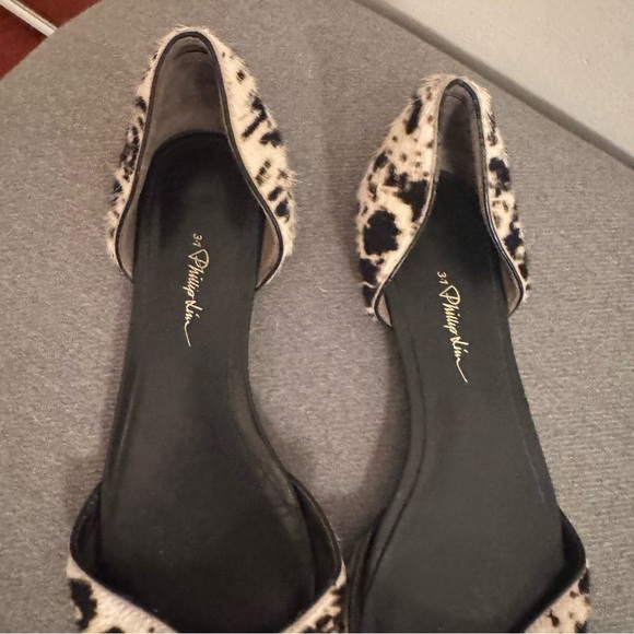 3.1 Phillip Lim Devon d'Orsay Flat Pointed Toe Shoe Size 38 Cow Skin - Picture 4 of 7